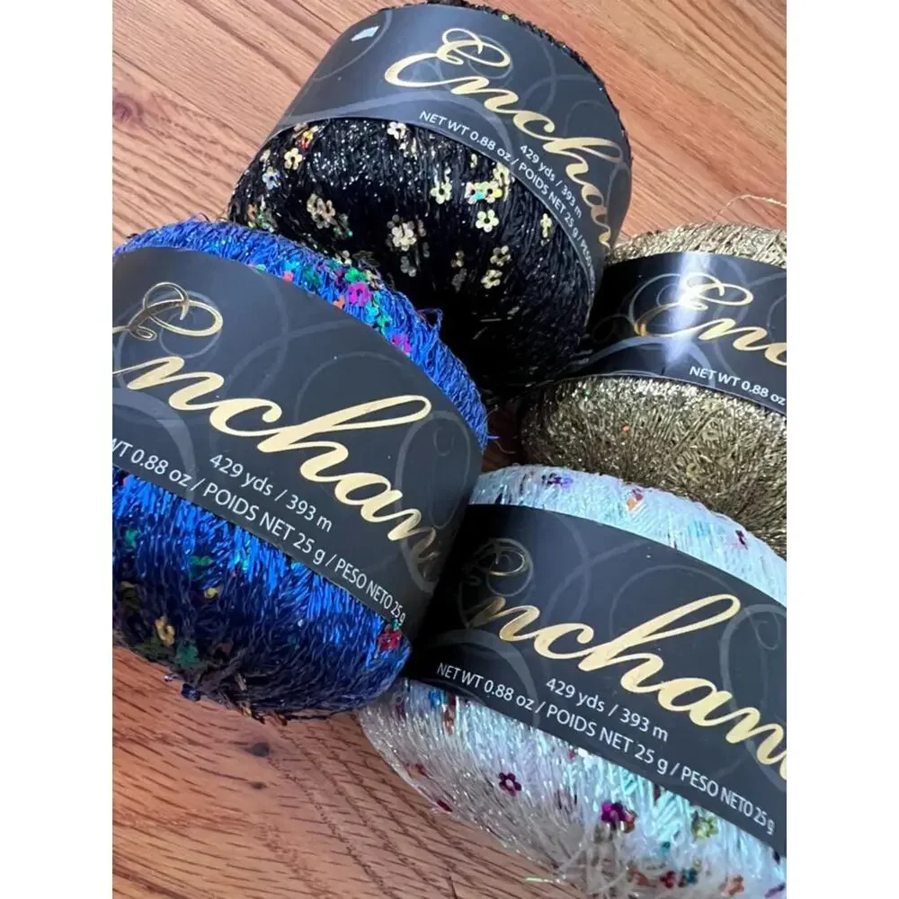 Discontinued Premier Enchant Eyelash Yarn Lot | Sparkle Sequin Crochet Supplies